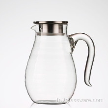 Carafe à eau en verre Hiware avec couvercle